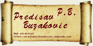 Predisav Buzaković vizit kartica